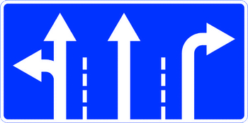 5.15.1 направления движения по полосам (II тип размер, пленка А коммерческая) - Дорожные знаки - Знаки особых предписаний - Магазин охраны труда Протекторшоп